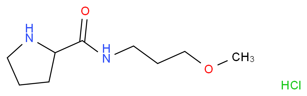 N-(3-Methoxypropyl)-2-pyrrolidinecarboxamide hydrochloride_Molecular_structure_CAS_)