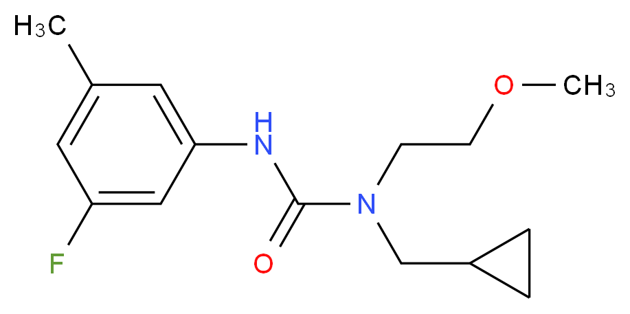 N-(cyclopropylmethyl)-N'-(3-fluoro-5-methylphenyl)-N-(2-methoxyethyl)urea_Molecular_structure_CAS_)