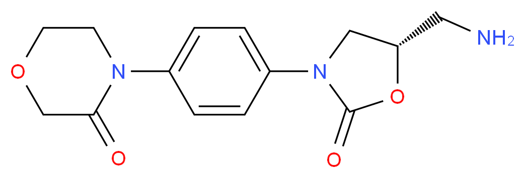 4-[4-[(5S)-5-(Aminomethyl)-2-oxo-3-oxazolidinyl]phenyl]-3-morpholinone_Molecular_structure_CAS_446292-10-0)