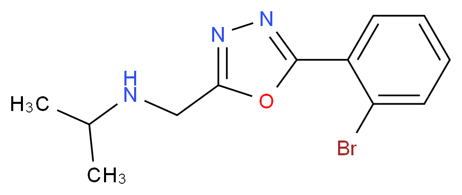 N-{[5-(2-bromophenyl)-1,3,4-oxadiazol-2-yl]methyl}-N-isopropylamine_Molecular_structure_CAS_)