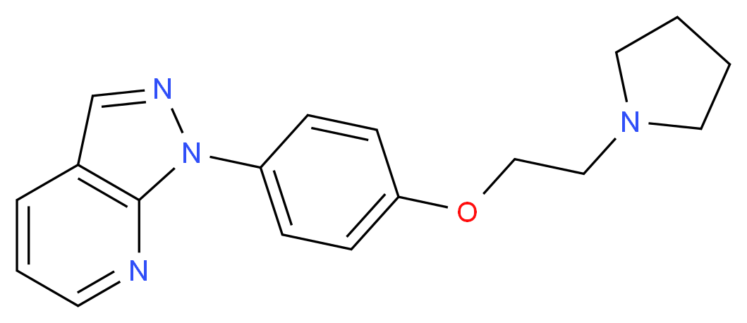 1-[4-(2-pyrrolidin-1-ylethoxy)phenyl]-1H-pyrazolo[3,4-b]pyridine_Molecular_structure_CAS_)