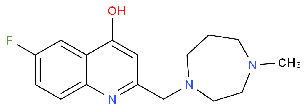 6-fluoro-2-[(4-methyl-1,4-diazepan-1-yl)methyl]quinolin-4-ol_Molecular_structure_CAS_)