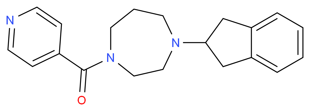 1-(2,3-dihydro-1H-inden-2-yl)-4-isonicotinoyl-1,4-diazepane_Molecular_structure_CAS_)