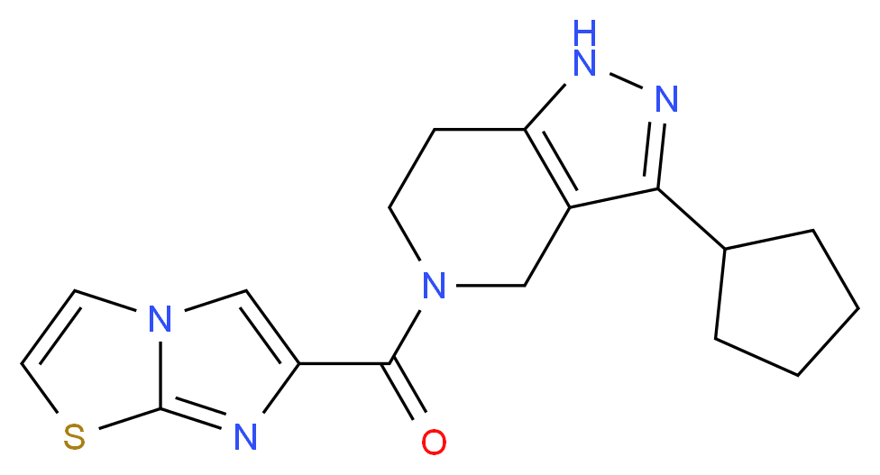 3-cyclopentyl-5-(imidazo[2,1-b][1,3]thiazol-6-ylcarbonyl)-4,5,6,7-tetrahydro-1H-pyrazolo[4,3-c]pyridine_Molecular_structure_CAS_)