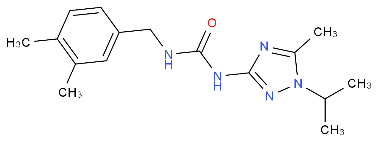 N-(3,4-dimethylbenzyl)-N'-(1-isopropyl-5-methyl-1H-1,2,4-triazol-3-yl)urea_Molecular_structure_CAS_)