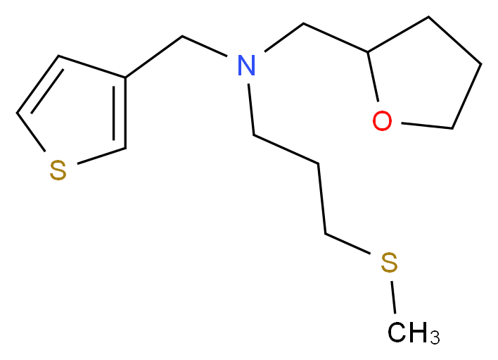 3-(methylthio)-N-(tetrahydrofuran-2-ylmethyl)-N-(3-thienylmethyl)propan-1-amine_Molecular_structure_CAS_)
