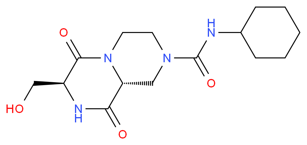 (7S,9aR)-N-cyclohexyl-7-(hydroxymethyl)-6,9-dioxooctahydro-2H-pyrazino[1,2-a]pyrazine-2-carboxamide_Molecular_structure_CAS_)