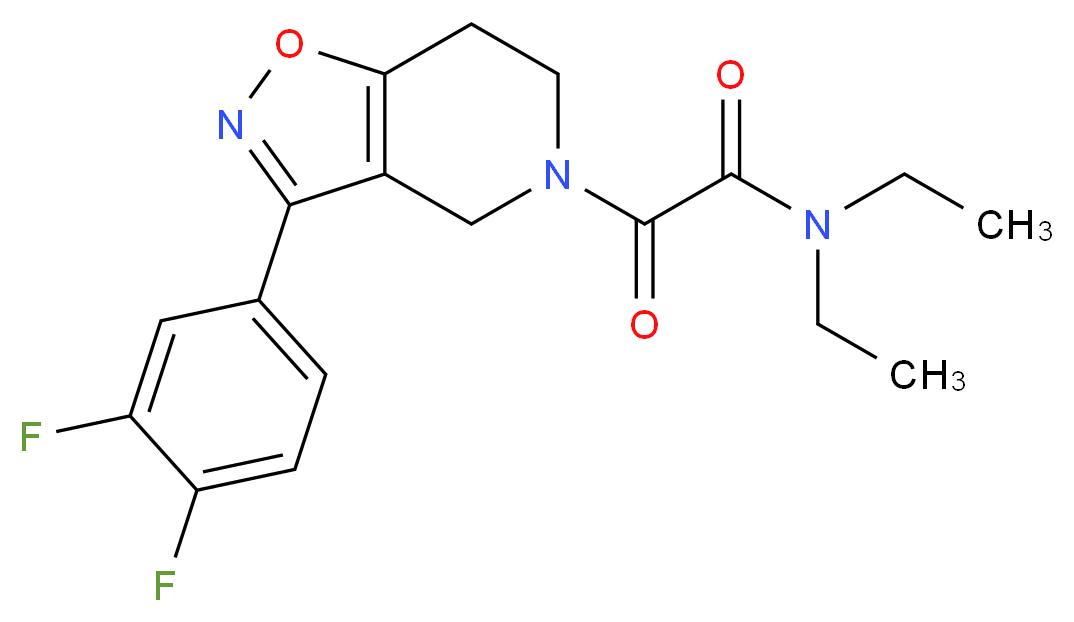 2-[3-(3,4-difluorophenyl)-6,7-dihydroisoxazolo[4,5-c]pyridin-5(4H)-yl]-N,N-diethyl-2-oxoacetamide_Molecular_structure_CAS_)