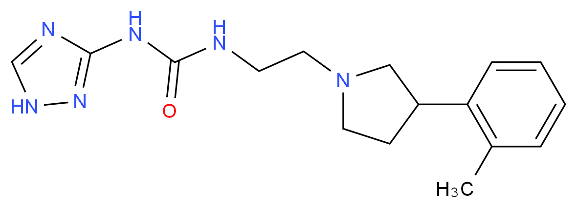 N-{2-[3-(2-methylphenyl)-1-pyrrolidinyl]ethyl}-N'-1H-1,2,4-triazol-3-ylurea_Molecular_structure_CAS_)