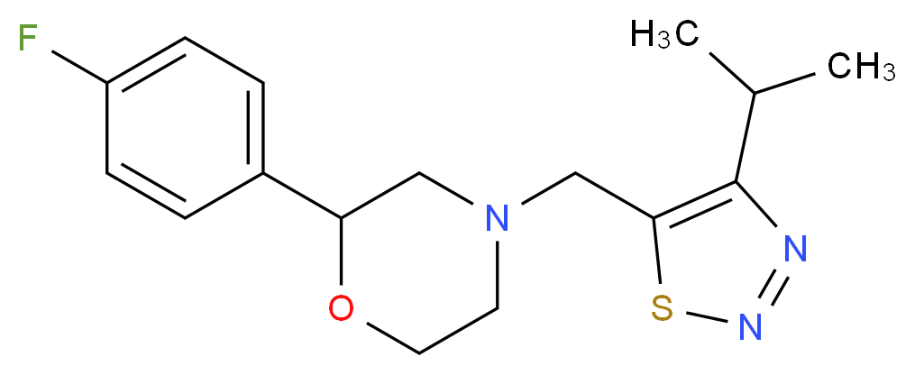 2-(4-fluorophenyl)-4-[(4-isopropyl-1,2,3-thiadiazol-5-yl)methyl]morpholine_Molecular_structure_CAS_)