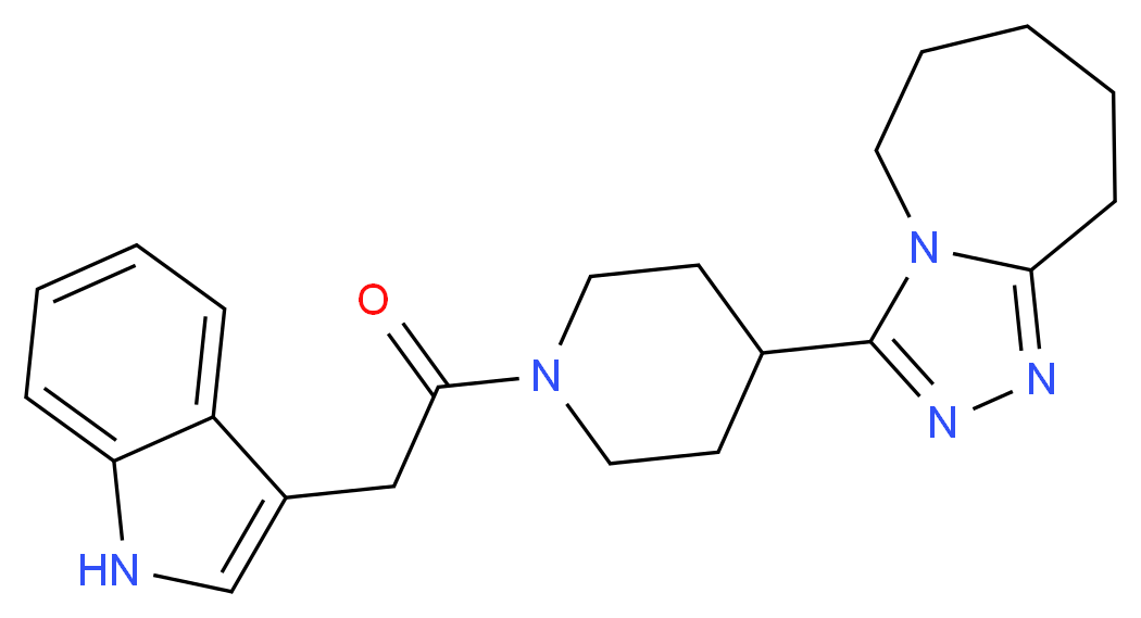 3-[1-(1H-indol-3-ylacetyl)-4-piperidinyl]-6,7,8,9-tetrahydro-5H-[1,2,4]triazolo[4,3-a]azepine_Molecular_structure_CAS_)