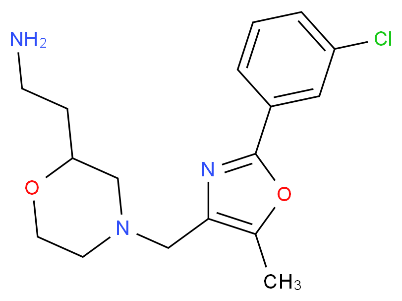 2-(4-{[2-(3-chlorophenyl)-5-methyl-1,3-oxazol-4-yl]methyl}morpholin-2-yl)ethanamine_Molecular_structure_CAS_)