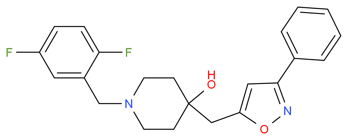 1-(2,5-difluorobenzyl)-4-[(3-phenyl-5-isoxazolyl)methyl]-4-piperidinol_Molecular_structure_CAS_)