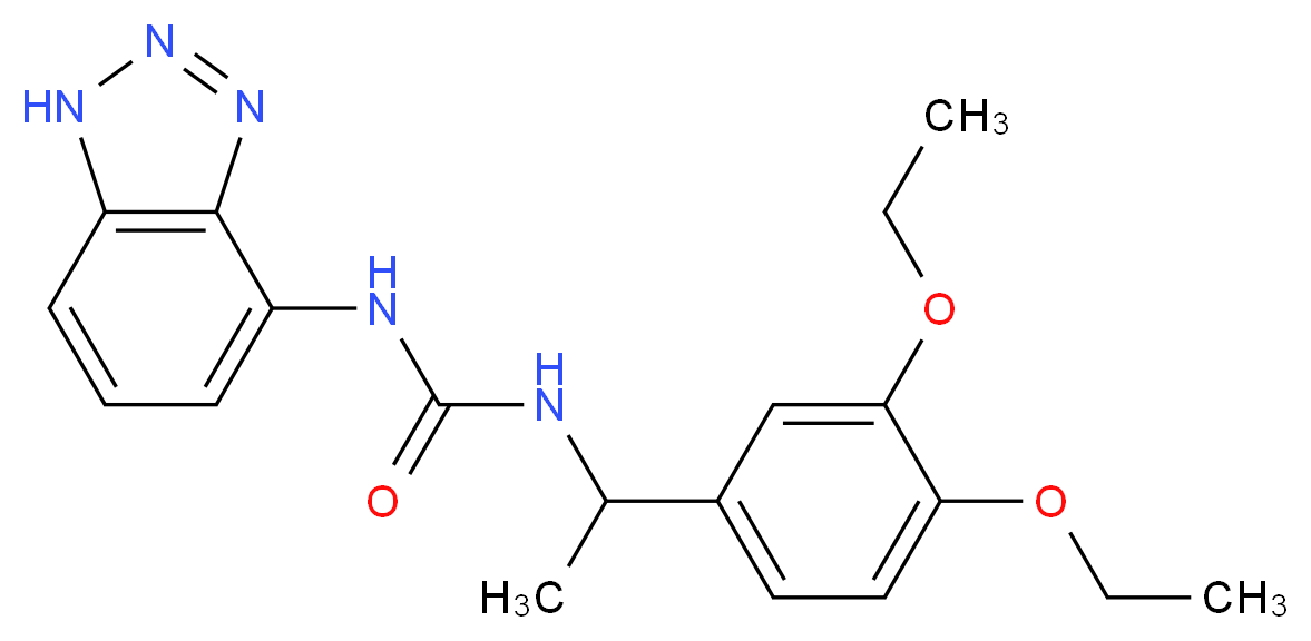 N-1H-1,2,3-benzotriazol-4-yl-N'-[1-(3,4-diethoxyphenyl)ethyl]urea_Molecular_structure_CAS_)