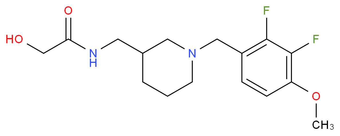 N-{[1-(2,3-difluoro-4-methoxybenzyl)piperidin-3-yl]methyl}-2-hydroxyacetamide_Molecular_structure_CAS_)