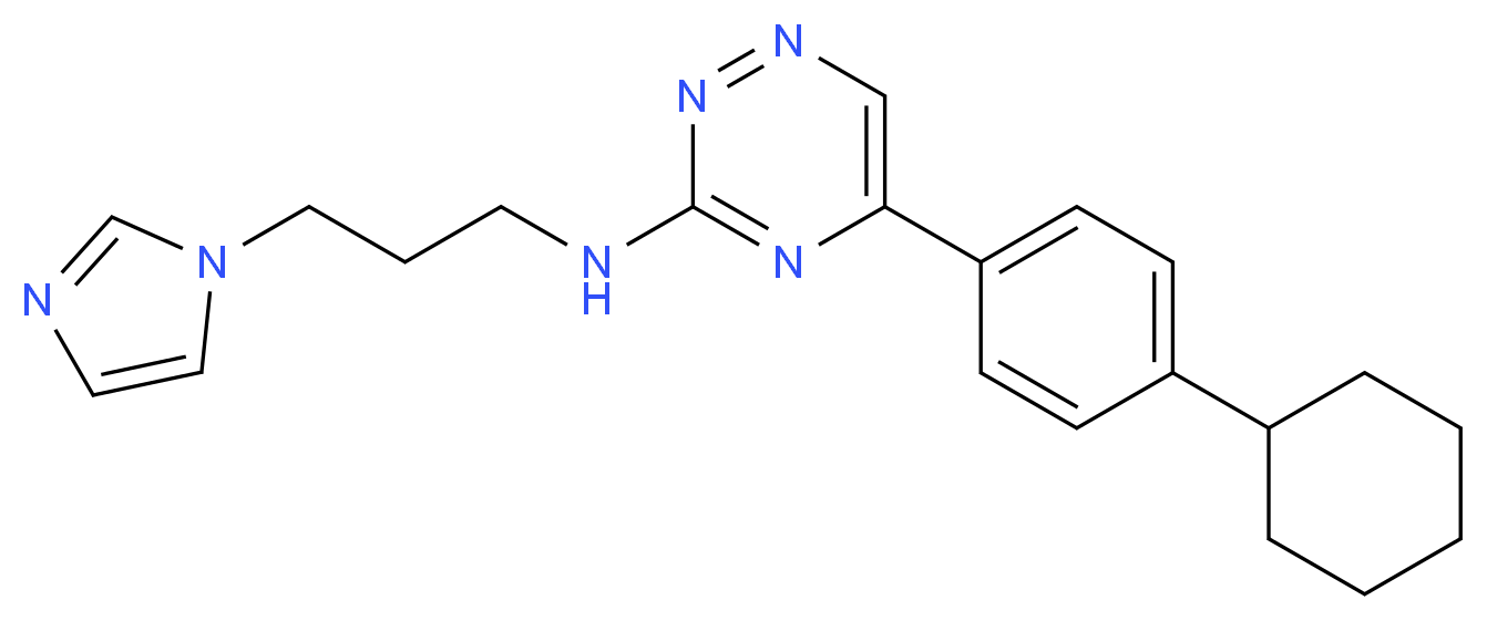 5-(4-cyclohexylphenyl)-N-[3-(1H-imidazol-1-yl)propyl]-1,2,4-triazin-3-amine_Molecular_structure_CAS_)