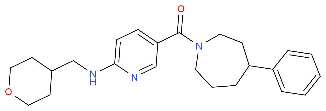 5-[(4-phenyl-1-azepanyl)carbonyl]-N-(tetrahydro-2H-pyran-4-ylmethyl)-2-pyridinamine_Molecular_structure_CAS_)