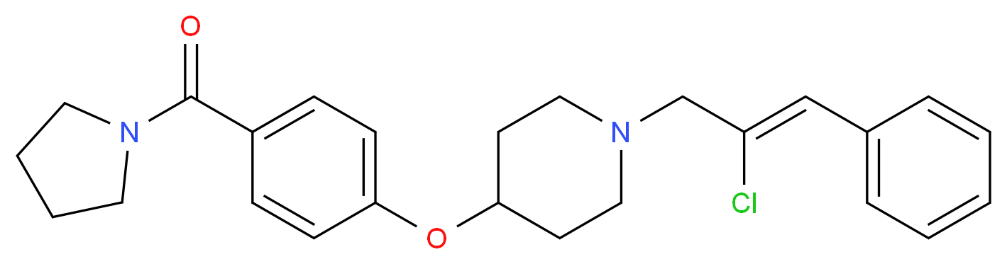 1-[(2Z)-2-chloro-3-phenyl-2-propen-1-yl]-4-[4-(1-pyrrolidinylcarbonyl)phenoxy]piperidine_Molecular_structure_CAS_)