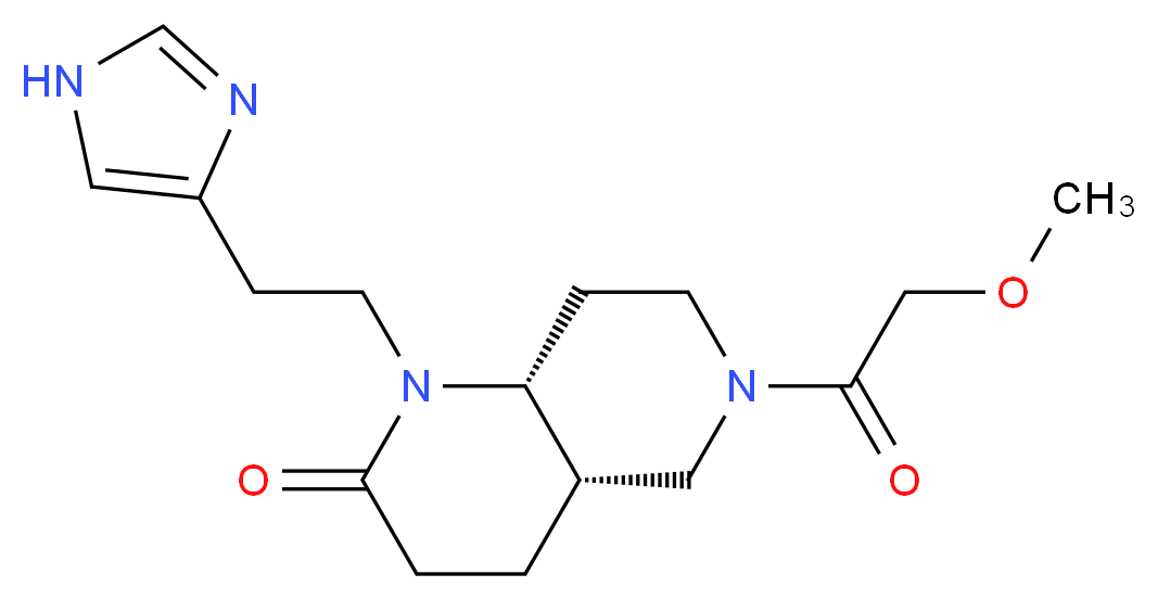 (4aS*,8aR*)-1-[2-(1H-imidazol-4-yl)ethyl]-6-(methoxyacetyl)octahydro-1,6-naphthyridin-2(1H)-one_Molecular_structure_CAS_)