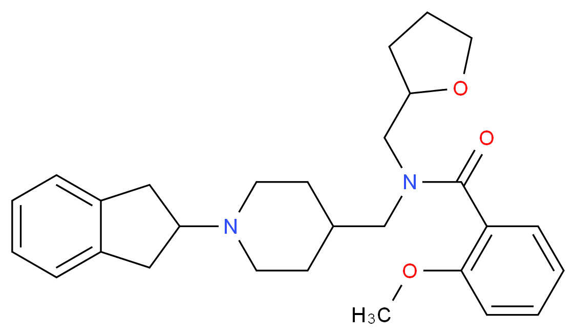 N-{[1-(2,3-dihydro-1H-inden-2-yl)-4-piperidinyl]methyl}-2-methoxy-N-(tetrahydro-2-furanylmethyl)benzamide_Molecular_structure_CAS_)