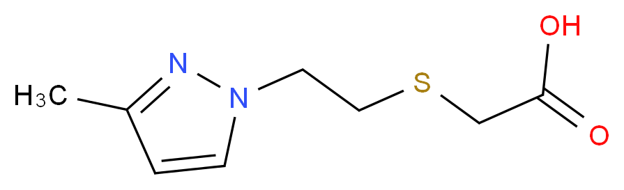 [2-(3-Methyl-pyrazol-1-yl)-ethylsulfanyl]-acetic acid_Molecular_structure_CAS_436088-31-2)
