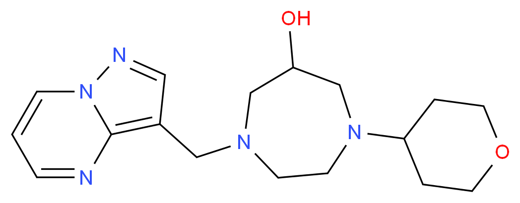 1-(pyrazolo[1,5-a]pyrimidin-3-ylmethyl)-4-(tetrahydro-2H-pyran-4-yl)-1,4-diazepan-6-ol_Molecular_structure_CAS_)