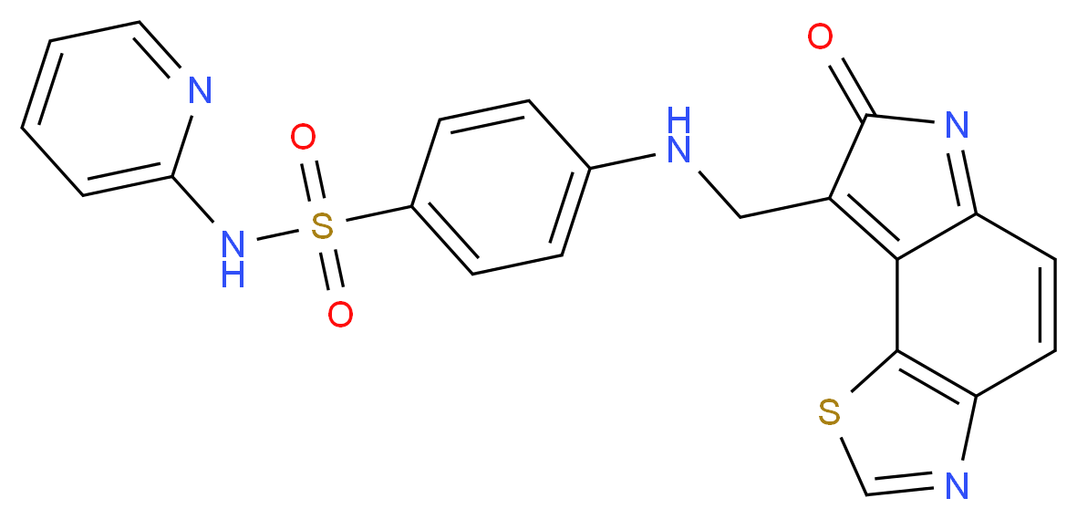 4-[(7-OXO-7H-THIAZOLO[5,4-E]INDOL-8-YLMETHYL)-AMINO]-N-PYRIDIN-2-YL-BENZENESULFONAMIDE_Molecular_structure_CAS_)