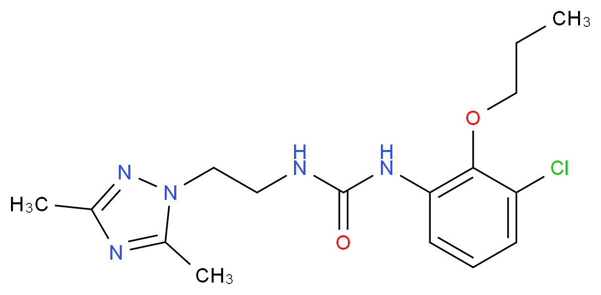 N-(3-chloro-2-propoxyphenyl)-N'-[2-(3,5-dimethyl-1H-1,2,4-triazol-1-yl)ethyl]urea_Molecular_structure_CAS_)