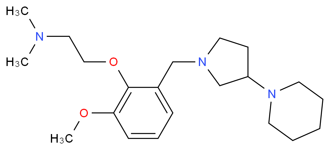 (2-{2-methoxy-6-[(3-piperidin-1-ylpyrrolidin-1-yl)methyl]phenoxy}ethyl)dimethylamine_Molecular_structure_CAS_)