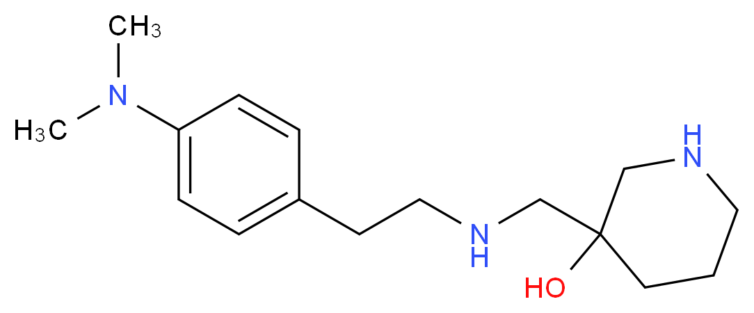 3-[({2-[4-(dimethylamino)phenyl]ethyl}amino)methyl]piperidin-3-ol_Molecular_structure_CAS_)