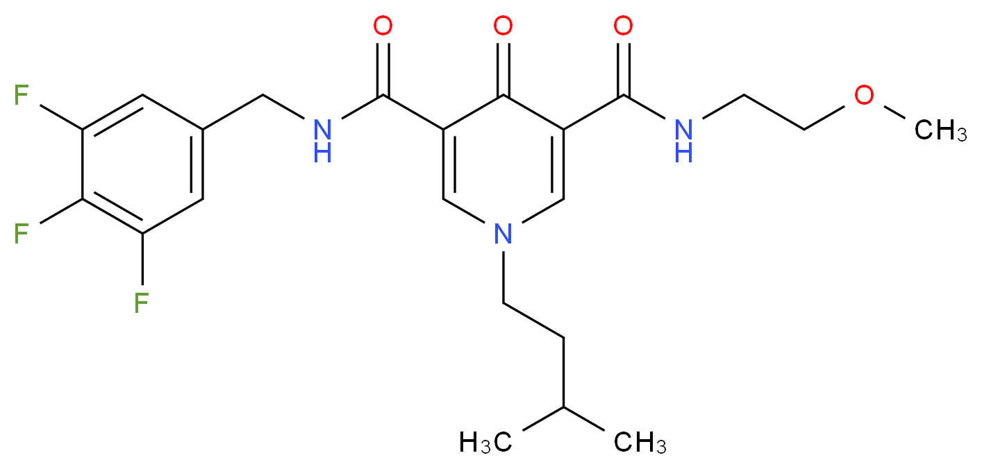 N-(2-methoxyethyl)-1-(3-methylbutyl)-4-oxo-N'-(3,4,5-trifluorobenzyl)-1,4-dihydro-3,5-pyridinedicarboxamide_Molecular_structure_CAS_)