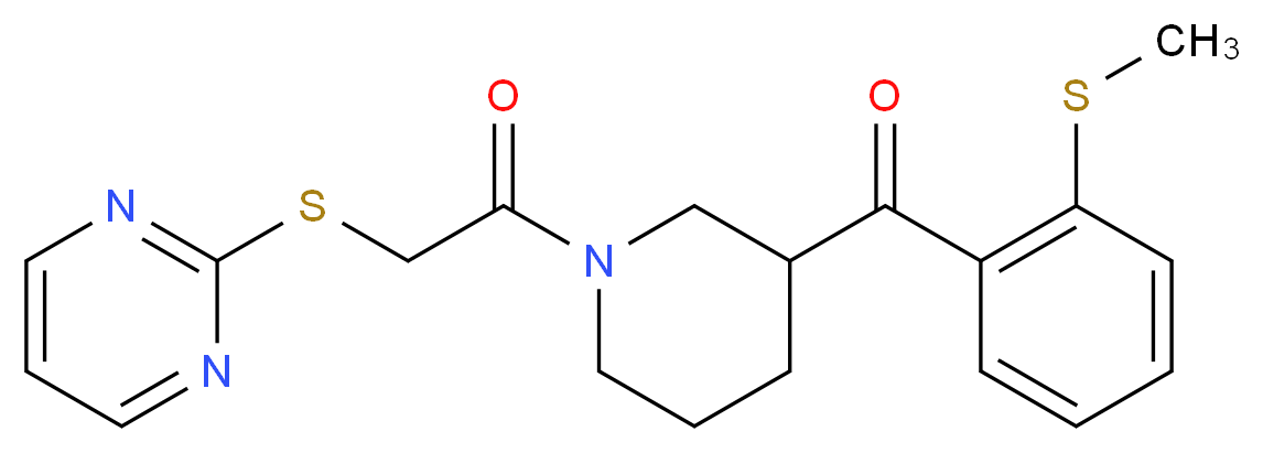 [2-(methylthio)phenyl]{1-[(2-pyrimidinylthio)acetyl]-3-piperidinyl}methanone_Molecular_structure_CAS_)