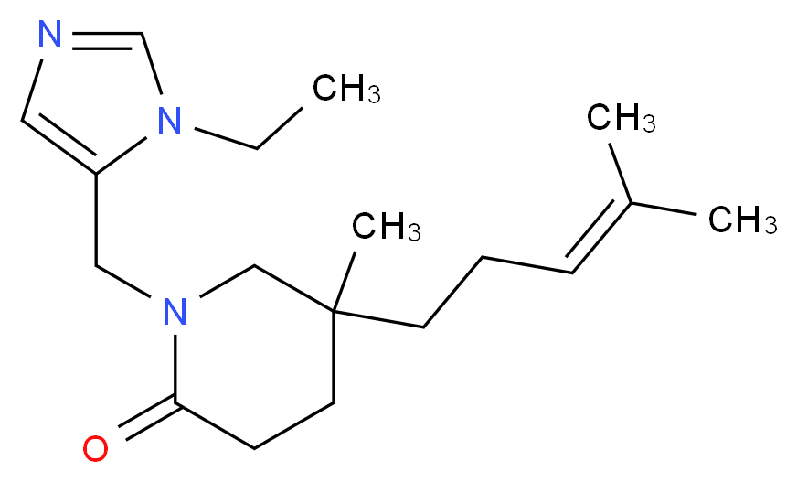 1-[(1-ethyl-1H-imidazol-5-yl)methyl]-5-methyl-5-(4-methylpent-3-en-1-yl)piperidin-2-one_Molecular_structure_CAS_)