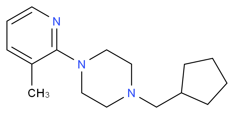 1-(cyclopentylmethyl)-4-(3-methyl-2-pyridinyl)piperazine_Molecular_structure_CAS_)