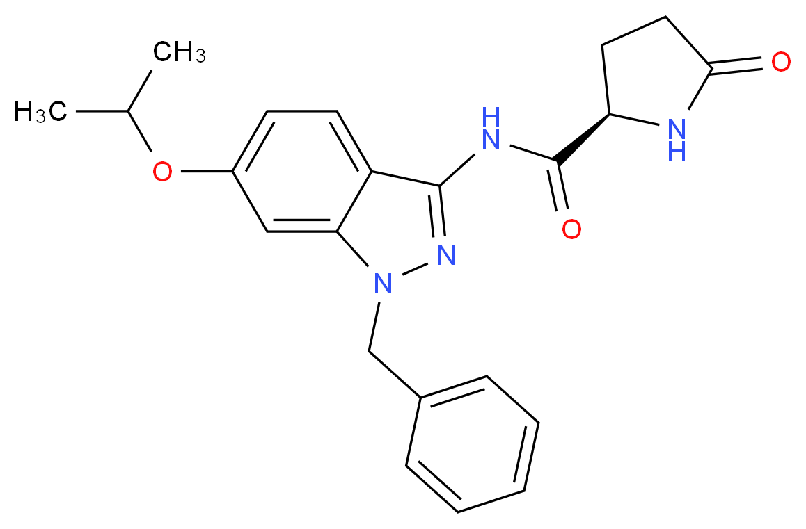 N-(1-benzyl-6-isopropoxy-1H-indazol-3-yl)-5-oxo-D-prolinamide_Molecular_structure_CAS_)