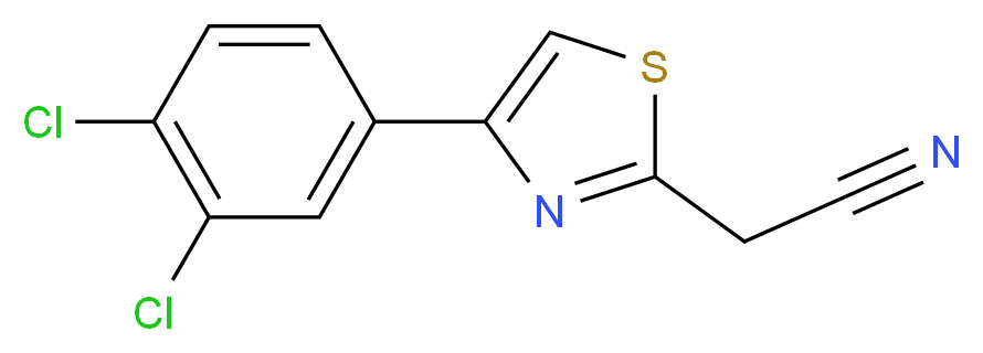 2-[4-(3,4-dichlorophenyl)-1,3-thiazol-2-yl]acetonitrile_Molecular_structure_CAS_637015-80-6)