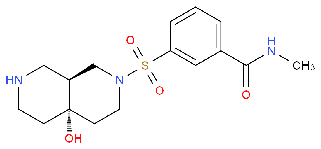 3-{[(4aS*,8aS*)-4a-hydroxyoctahydro-2,7-naphthyridin-2(1H)-yl]sulfonyl}-N-methylbenzamide_Molecular_structure_CAS_)