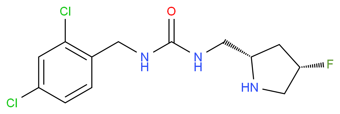 N-(2,4-dichlorobenzyl)-N'-{[(2S,4S)-4-fluoropyrrolidin-2-yl]methyl}urea_Molecular_structure_CAS_)