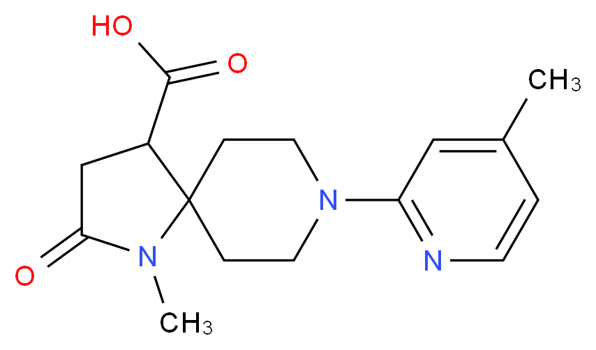 1-methyl-8-(4-methylpyridin-2-yl)-2-oxo-1,8-diazaspiro[4.5]decane-4-carboxylic acid_Molecular_structure_CAS_)