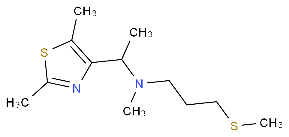 N-[1-(2,5-dimethyl-1,3-thiazol-4-yl)ethyl]-N-methyl-3-(methylthio)propan-1-amine_Molecular_structure_CAS_)