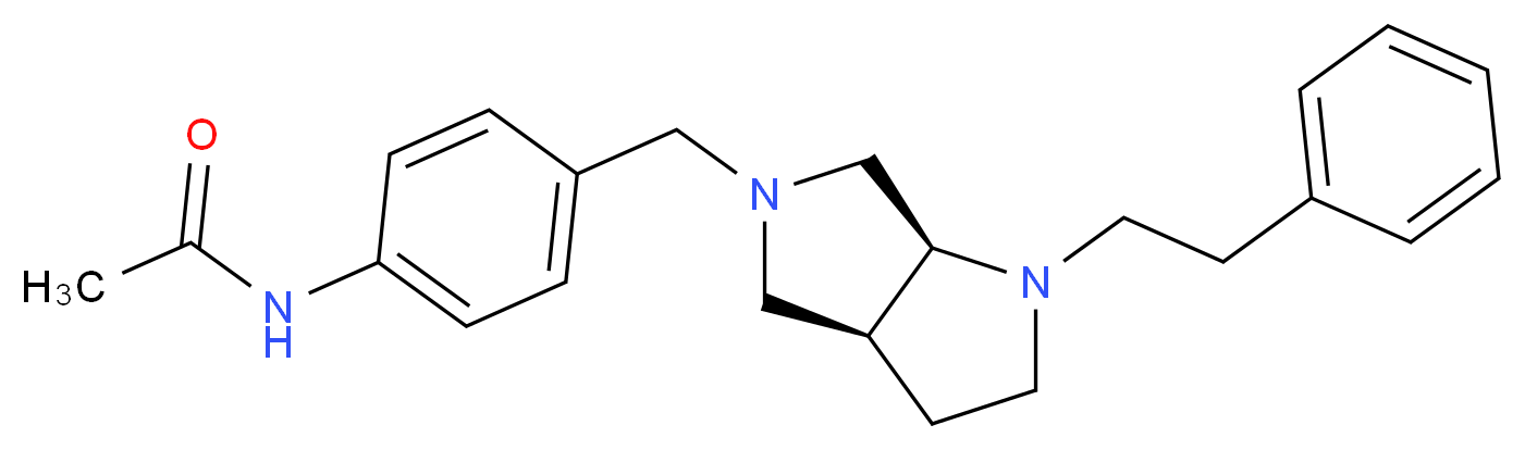 N-(4-{[(3aS,6aS)-1-(2-phenylethyl)hexahydropyrrolo[3,4-b]pyrrol-5(1H)-yl]methyl}phenyl)acetamide_Molecular_structure_CAS_)