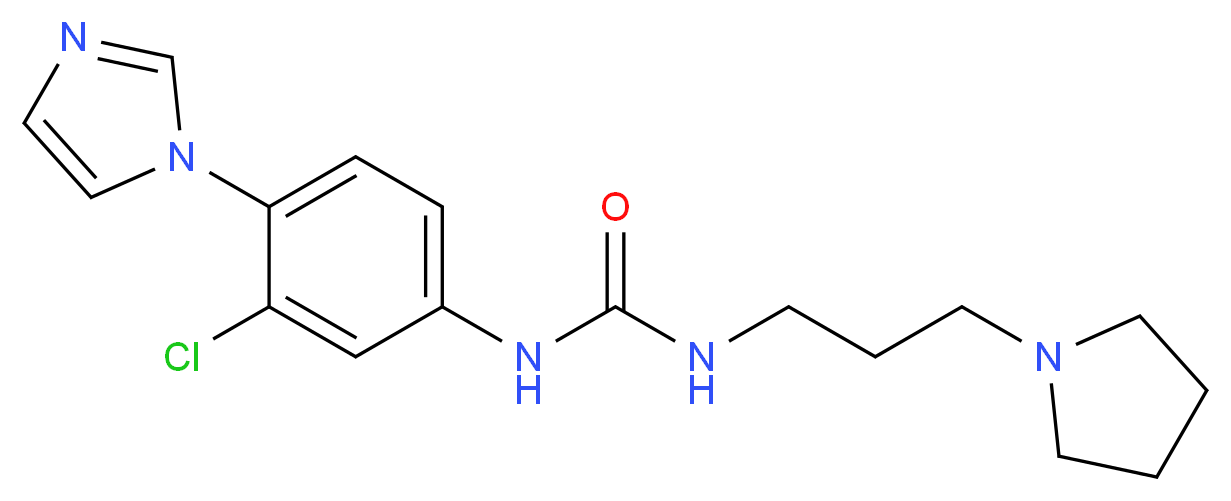 N-[3-chloro-4-(1H-imidazol-1-yl)phenyl]-N'-(3-pyrrolidin-1-ylpropyl)urea_Molecular_structure_CAS_)