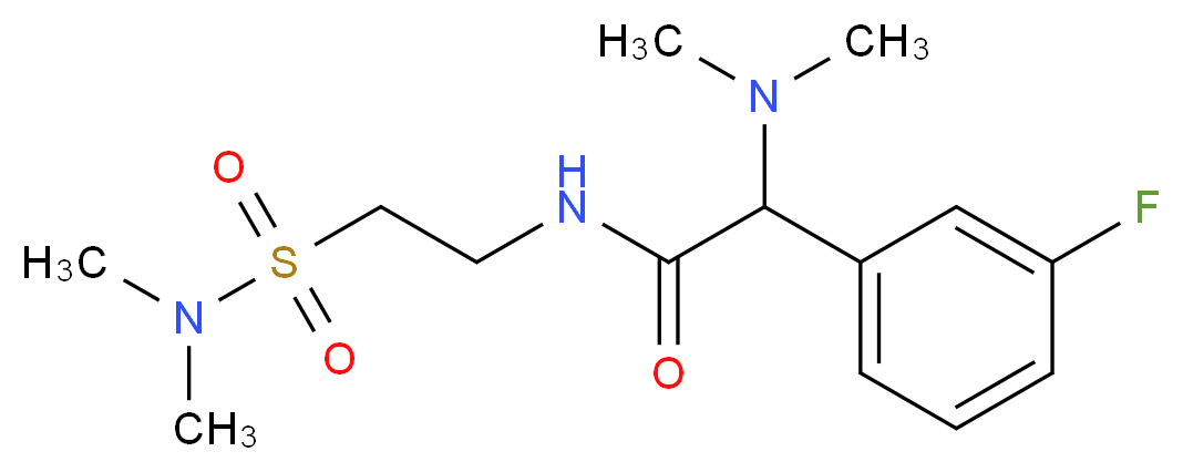 2-(dimethylamino)-N-{2-[(dimethylamino)sulfonyl]ethyl}-2-(3-fluorophenyl)acetamide_Molecular_structure_CAS_)