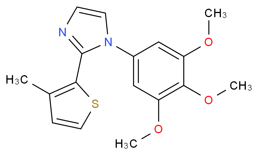 2-(3-methyl-2-thienyl)-1-(3,4,5-trimethoxyphenyl)-1H-imidazole_Molecular_structure_CAS_)