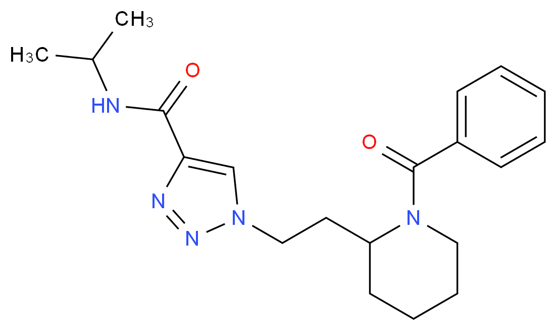 1-[2-(1-benzoyl-2-piperidinyl)ethyl]-N-isopropyl-1H-1,2,3-triazole-4-carboxamide_Molecular_structure_CAS_)