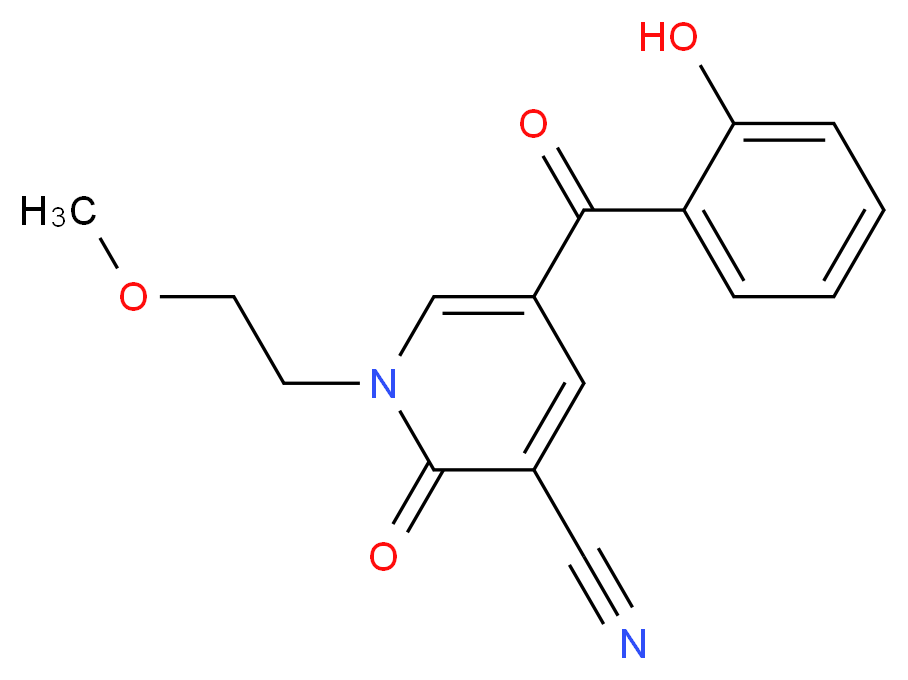 5-(2-hydroxybenzoyl)-1-(2-methoxyethyl)-2-oxo-1,2-dihydropyridine-3-carbonitrile_Molecular_structure_CAS_)