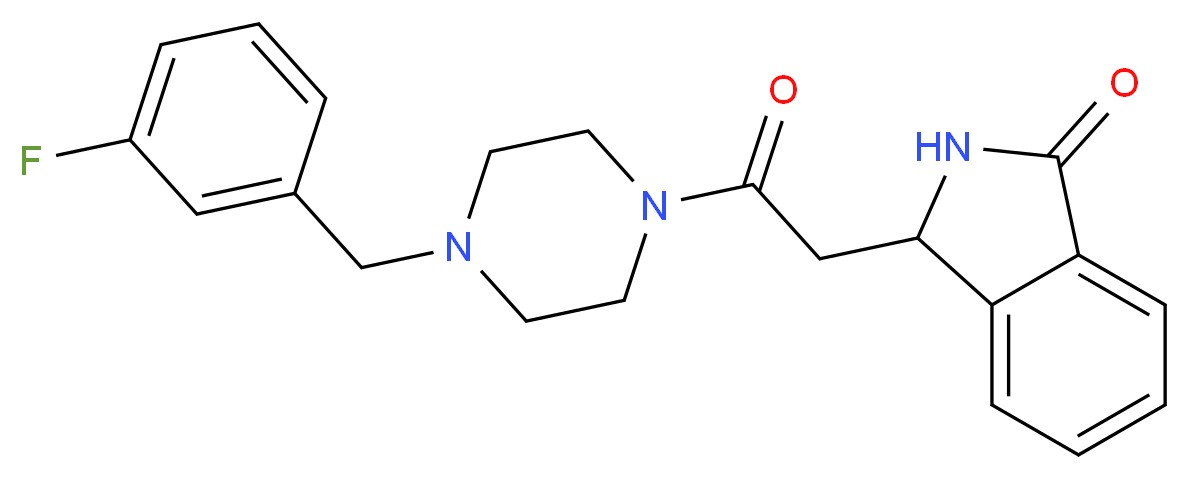 3-{2-[4-(3-fluorobenzyl)-1-piperazinyl]-2-oxoethyl}-1-isoindolinone_Molecular_structure_CAS_)