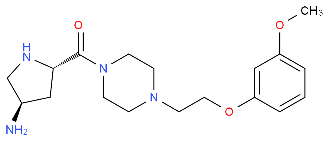 (3R,5S)-5-({4-[2-(3-methoxyphenoxy)ethyl]piperazin-1-yl}carbonyl)pyrrolidin-3-amine_Molecular_structure_CAS_)