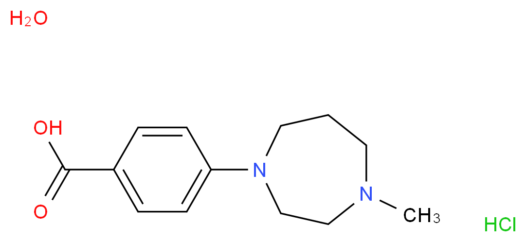 4-(4-Methyl-1,4-diazepan-1-yl)benzoic acid monohydrochloride monohydrate 95+%_Molecular_structure_CAS_906352-84-9)