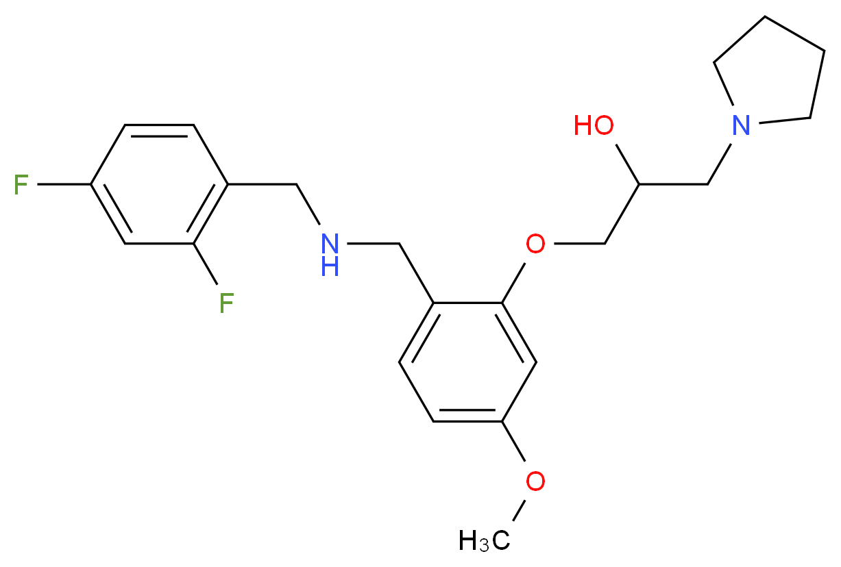 1-(2-{[(2,4-difluorobenzyl)amino]methyl}-5-methoxyphenoxy)-3-(1-pyrrolidinyl)-2-propanol_Molecular_structure_CAS_)